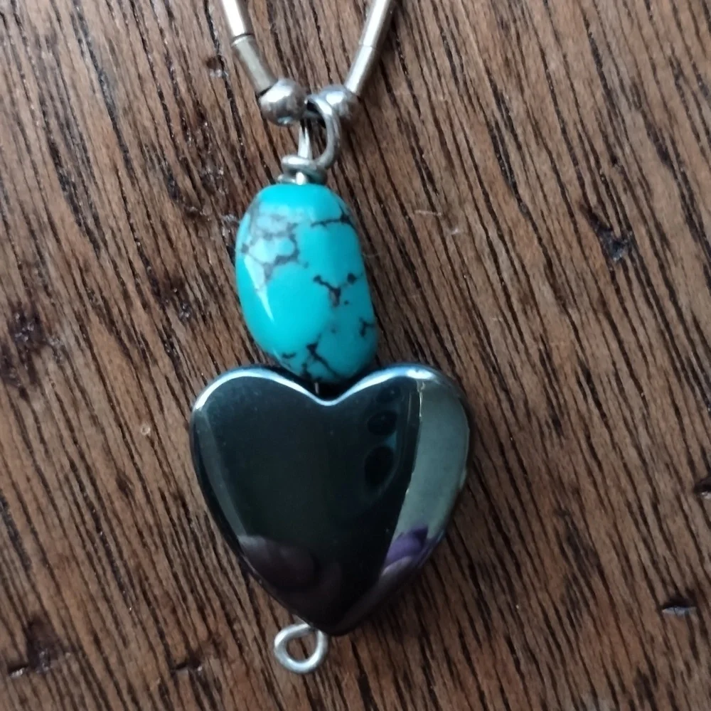 Turquoise And Hematite Necklace